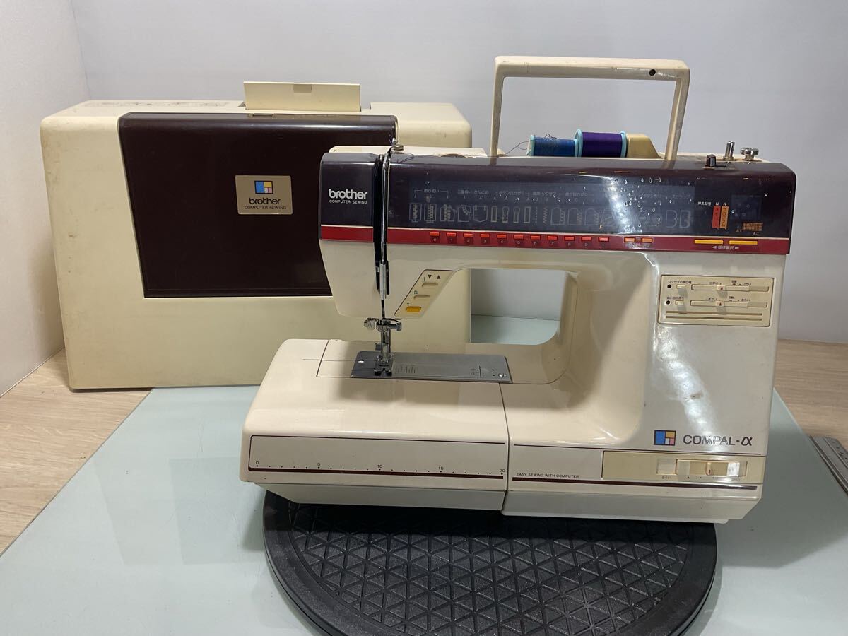 ▲ brother ブラザー ZZ3-B850 COMPAL-α コンパル ミシン ハンドクラフト 裁縫 手工芸 ミシン 中古 通電可能 現状品拍卖