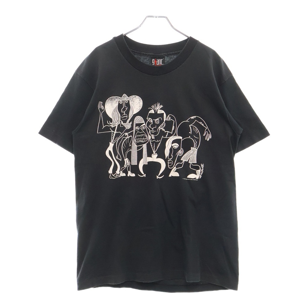 ヴィンテージ 90's RED HOT CHILI PEPPERS 1990 PICASSO GIANT レッドホットチリペッパーズ ピカソ プリント半袖Tシャツ ブラック拍卖