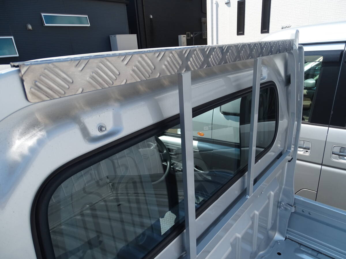キャリィトラック DA63 DA16T マツダスクラム 日産NT100 スーパーキャリィDA16T専用設計 鳥居 トリイガード 縞模様 シルバーステンレス拍卖