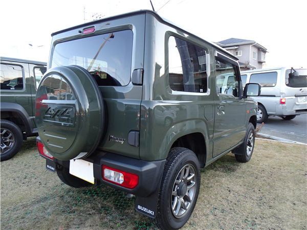 商品製造工場紹介動画付スズキジムニー JB23 64系 スペアタイヤカバー 背面タイヤカバー ハードカバー ジャングルグリーン ZCC 4X4プレート拍卖