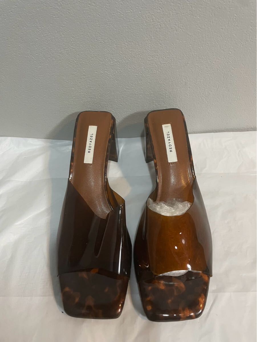 REDYAZELレディアゼルサンダル茶系23.5cmレディース細身拍卖