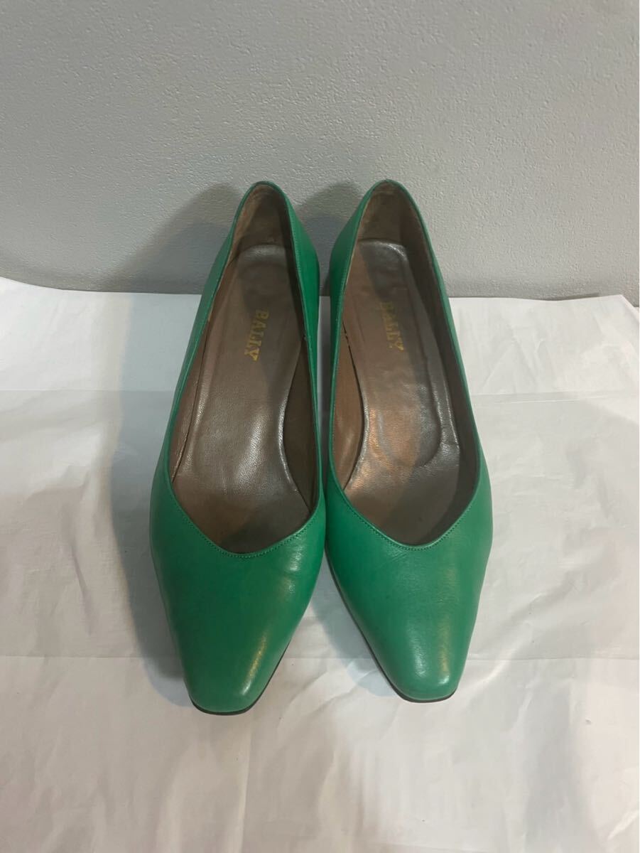 BALLYバリーパンプス緑系23cmレディース拍卖