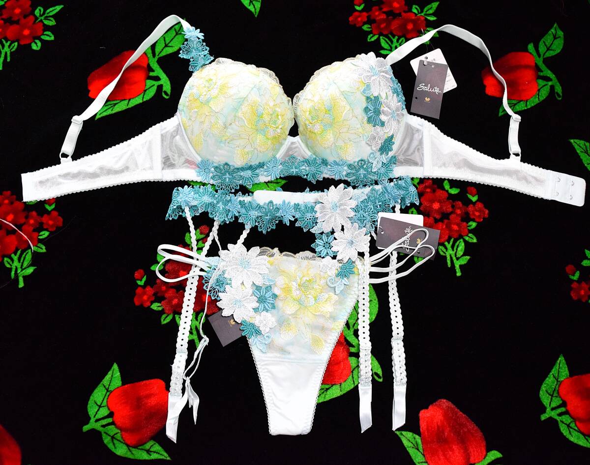 新品・タグ付き☆ワコール☆サルート☆51G・南アフリカ☆ME☆E75&ソングL&ガーターM拍卖