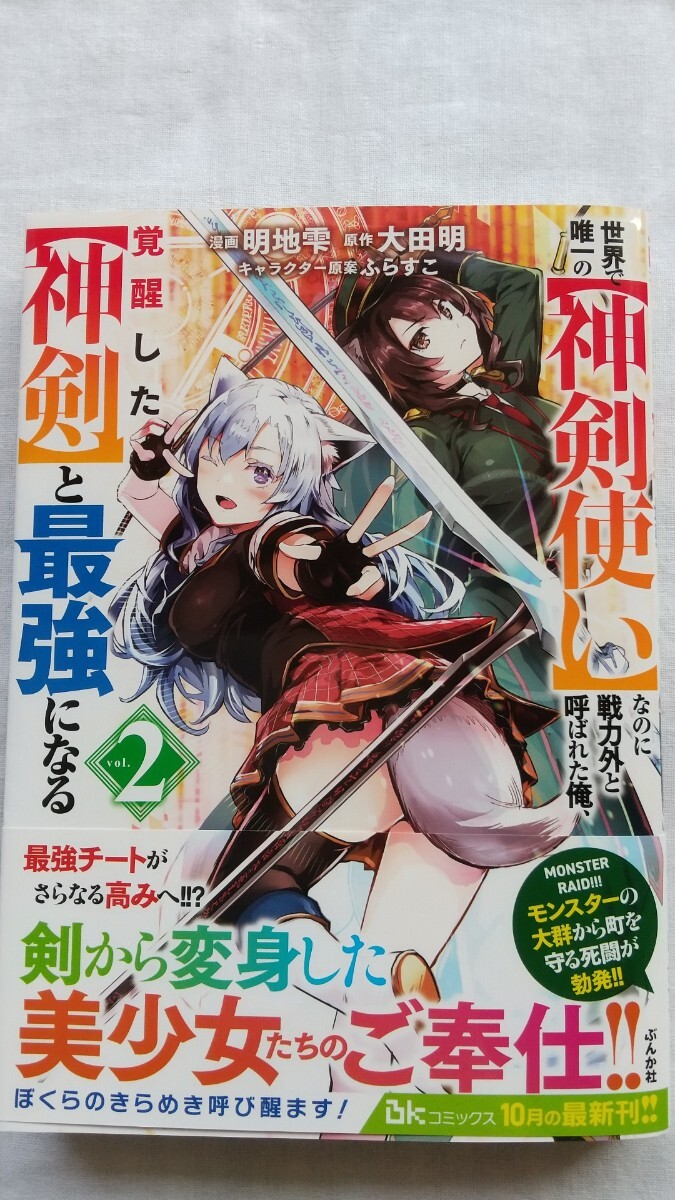 世界で唯一の【神剣使い】なのに戦力外と呼ばれた俺は、覚醒した【神剣】と最強になる 2巻 原作:大田明 漫画:明地雫 初版拍卖
