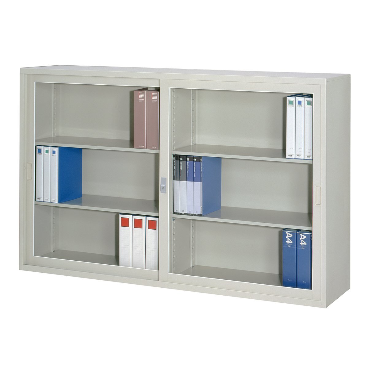 ★新品 スチール書庫 幅1760x400×1110 A4対応書庫 引戸書庫 引違書庫 FJG40-G11W ニューグレー アルプス ALPS 事務 店舗 オフィス書類保管拍卖