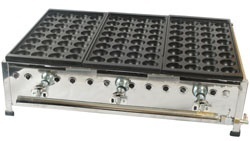 ★新品 たこ焼き イトキン 323S フチ高 屋台 店舗 鉄板ガスたこ焼き 業務用 たこ焼き器 ジャンボ 47㎜ 32穴 3連 3口 3丁拍卖