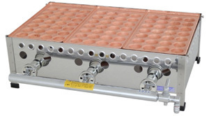 ★新品 銅板たこ焼き 店舗 屋台 ガス 銅板 業務用 たこ焼き器 ジャンボ 18穴 4連 4口 4丁 厨房 たこやき拍卖