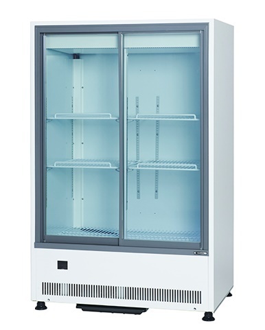 ★新品 サンデン MU-0914X 冷蔵ショーケース 引戸ガラス冷蔵庫 幅900 ビールケース 店舗●送料込拍卖