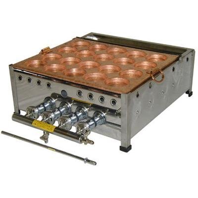★新品 業務用 銅板 大判焼き器 20穴 10個焼き 回転焼き器 今川焼き器 店舗 厨房拍卖