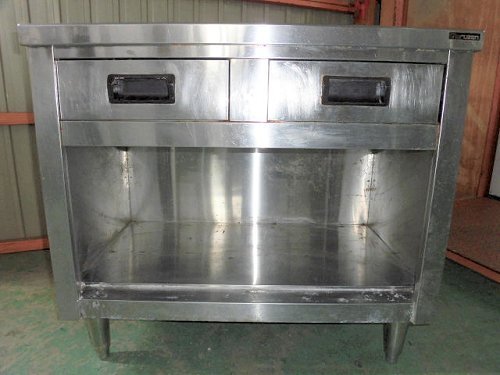 424 作業台 調理台 マルゼン 引出付 キャビネット 幅900x600x800 店舗 中古 和歌山拍卖