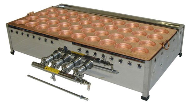 ★新品 業務用 銅板 大判焼き器 40穴 20個焼き 回転焼き器 今川焼き器 店舗 厨房拍卖