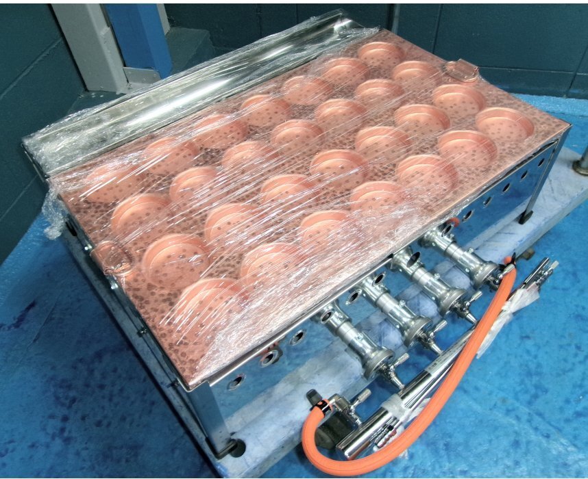 ★新品 業務用 銅板 大判焼き器 28穴 14個焼き 回転焼き器 今川焼き器 店舗 厨房拍卖