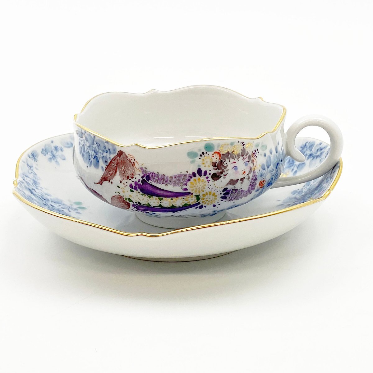 ①マイセン ミッドサマーナイトドリーム No.5 ティーカップ&ソーサー 真夏の夜の夢(680691)ハインツヴェルナー15-3558173拍卖