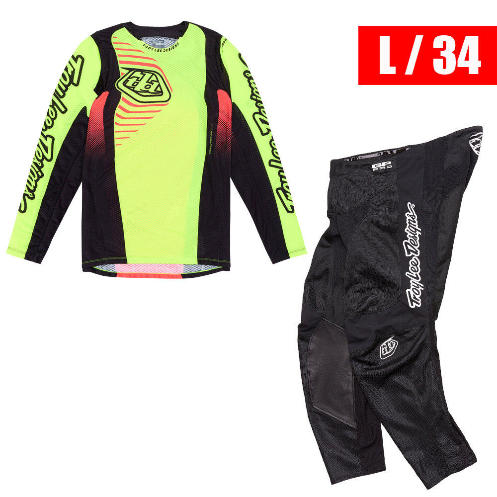 【送料サービス】'25SS TROYLEE GP-PRO AIRジャージパンツセット RIPPLE GイエローIレッド L/34サイズ拍卖