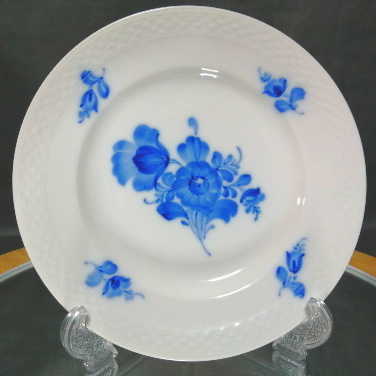 18CM デンマーク印有 未使用◇自宅保管 ロイヤルコペンハーゲン ブルーフラワー ケーキプレート C拍卖