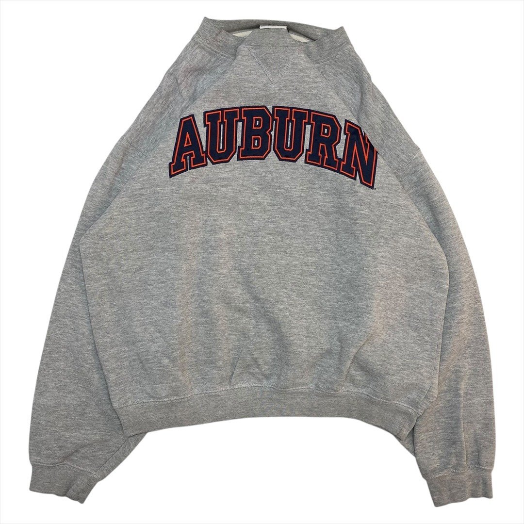TCX APPAREL Auburn オーバーン カレッジ ロゴ スウェット トレーナー グレー 古着 メンズ M スエット Vガゼット Vintage ヴィンテージ拍卖