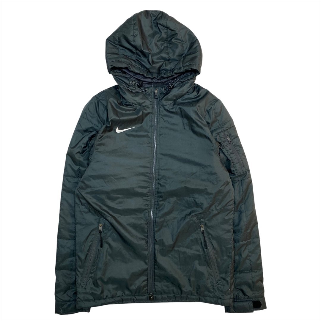 00s Vintage ナイキ パッデッド ジャケット パーカー ブラック NIKE 古着 メンズ S 中綿入り ライトダウン ヴィンテージ ビンテージ拍卖