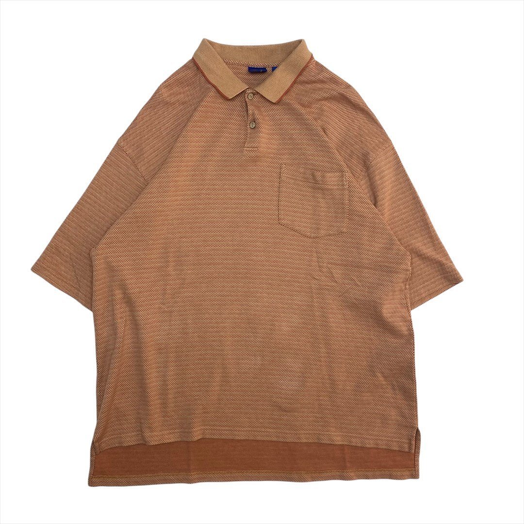 Pendleton ペンドルトン ポロシャツ オレンジ 古着 メンズ XL 半袖 ヘムロング ポケット付き Vintage ヴィンテージ ビンテージ拍卖