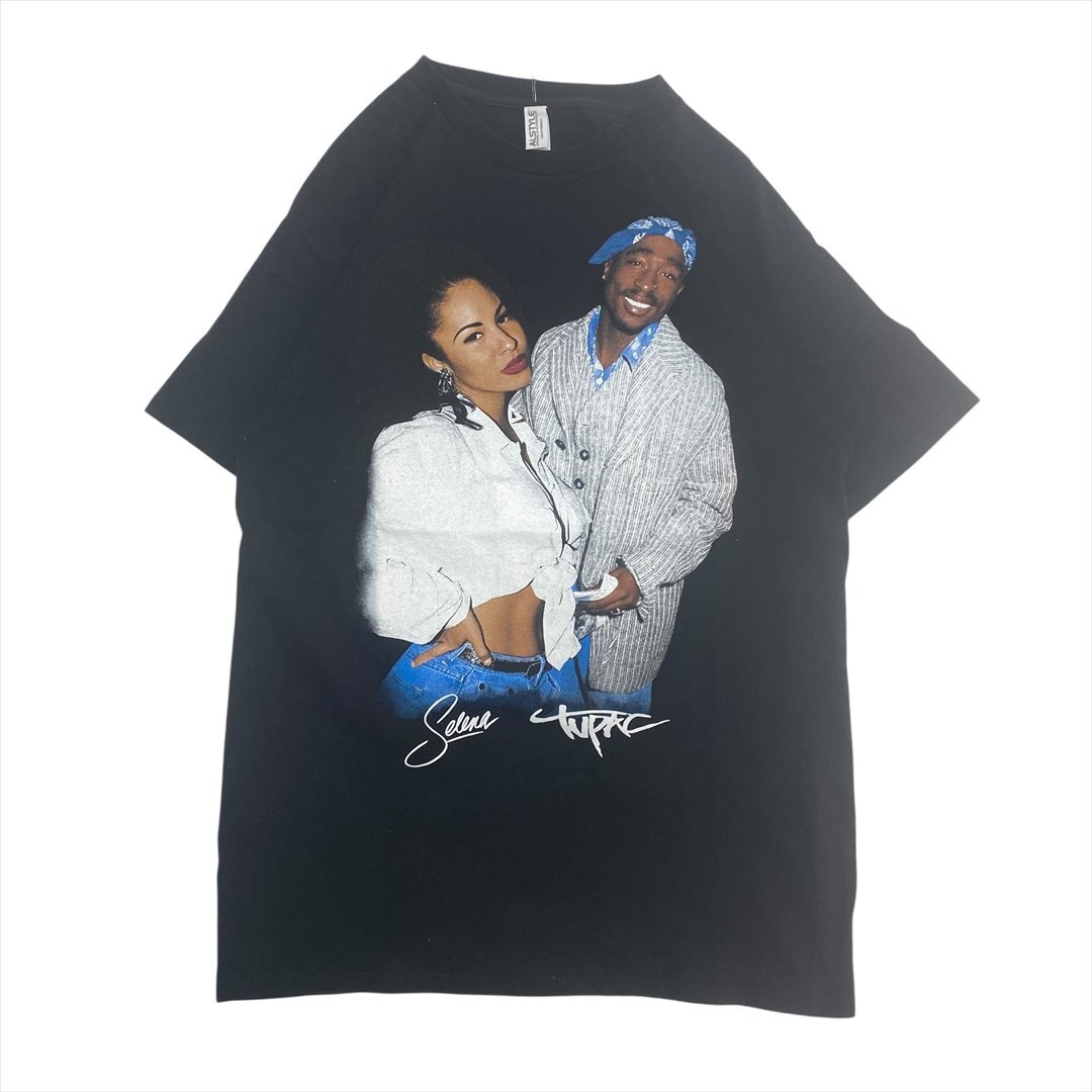 SELENA & 2PAC セレーナ トゥーパック Tシャツ 半袖 ブラック 古着 メンズ M PHOTO フォト Vintage ヴィンテージ ビンテージ拍卖