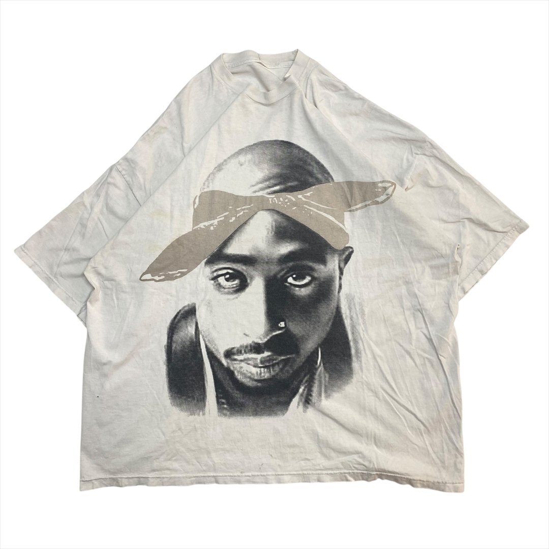 2PAC 2パック トゥーパック Tシャツ 半袖 ホワイト 古着 メンズ FREE トゥパック RAP ラップVintage ヴィンテージ ビンテージ拍卖