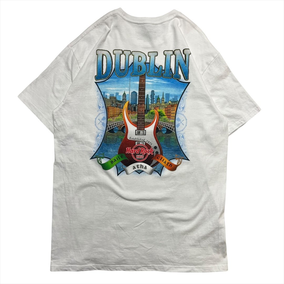 ハードロックカフェ アイルランド DUBLIN ダブリン Tシャツ 半袖 ホワイト Hard Rock CAFE 古着 メンズ XL Vintage ヴィンテージ拍卖