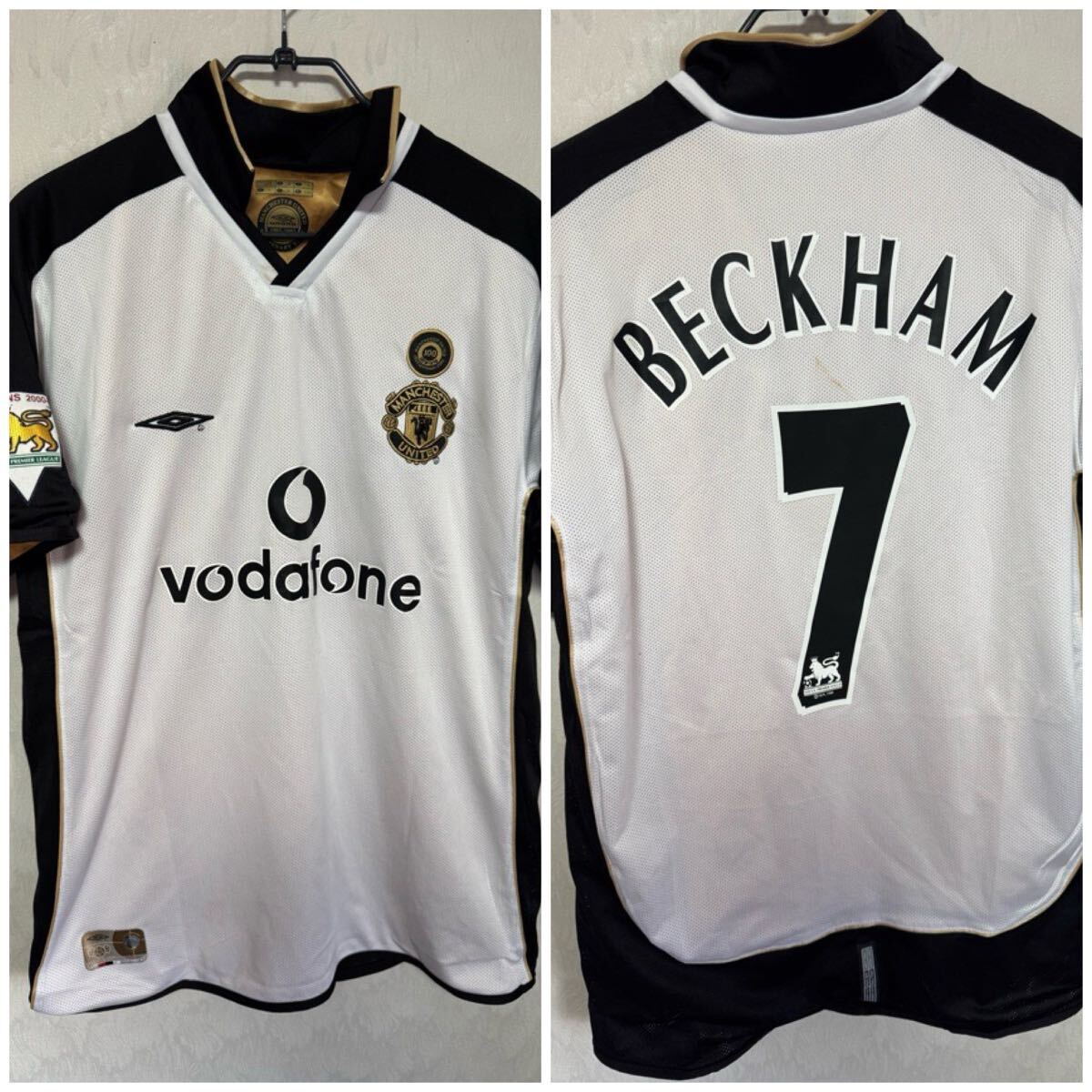 マンチェスターユナイテッド UMBRO アンブロ 100周年 ユニフォーム ユニホーム リバーシブル ベッカム XL ゴールド拍卖