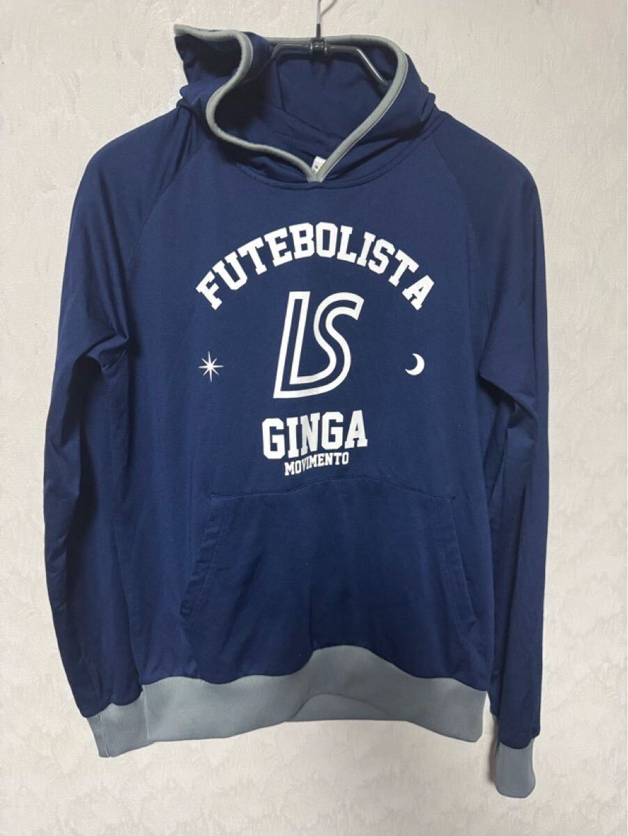 LS ルースイソンブラ パーカー 裏起毛 Mサイズ ネイビー フットサル拍卖