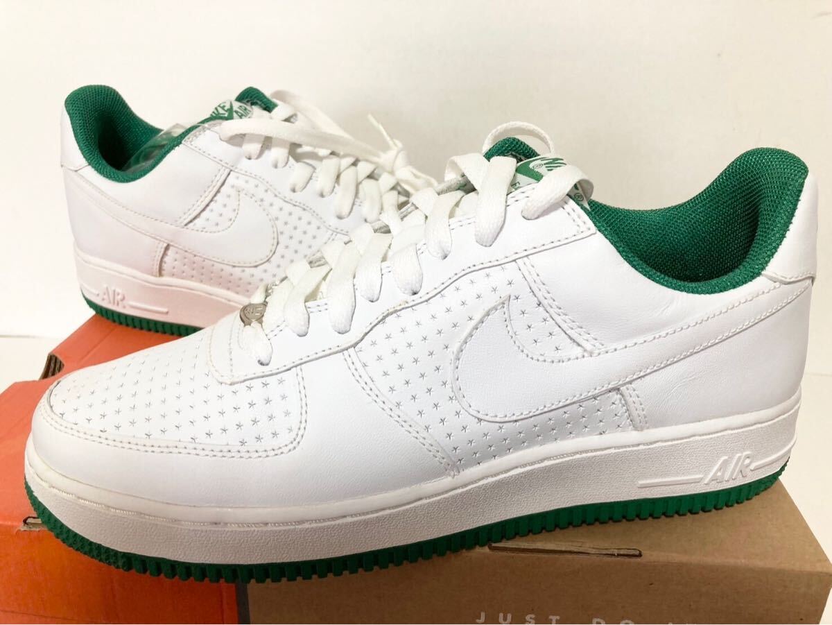 2006 新品箱付 NIKE AIR FORCE 1 LOW WHITE PINE PINE GREEN ナイキ エア フォース ロー ホワイト グリーン 白緑 26cm US8 313642-131 拍卖