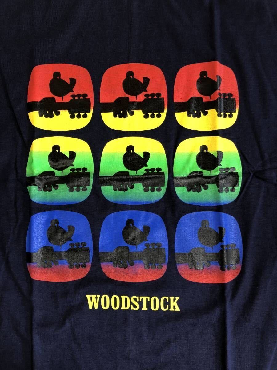 ウッドストックTシャツB・色*ネイビー・XLサイズ・野外フェス*新品☆売り切り特価☆拍卖