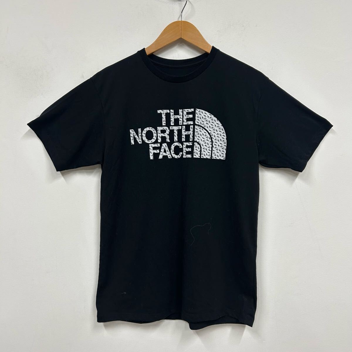 THE NORTH FACE ノースフェイス 半袖Tシャツ プリント ブラック サイズL メンズ 丸首 クルーネック a971拍卖