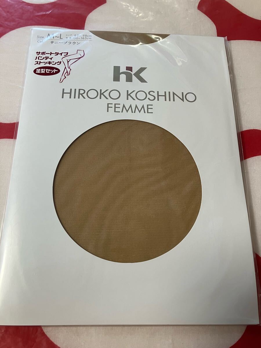 hk hiroko koshino femme サポートタイプ パンティストッキング 足型セット サニーブラウン M-L パンスト panty stocking ヒロココシノ 拍卖