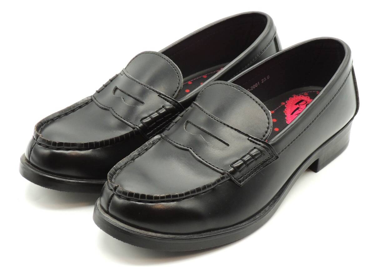 ローズファンファン ローファー 学生 通学 通勤 フォーマル ROSE FANFAN 2001 ブラック 23.0cm拍卖