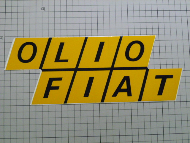 【大きめ】希少 正規品 OLIO FIAT ステッカー 当時物 です(283×106mm) オリオフィアット拍卖