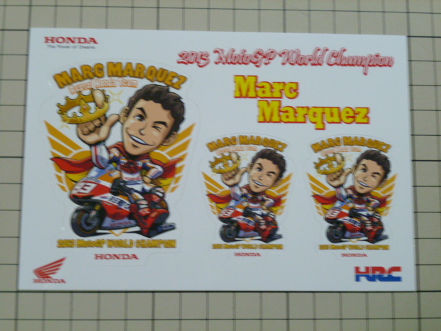 正規品 2013 MotoGP HRC HONDA Marc Marquez ステッカー (1シート) モトGP ホンダ レーシング マルク マルケス Repsol レプソル拍卖