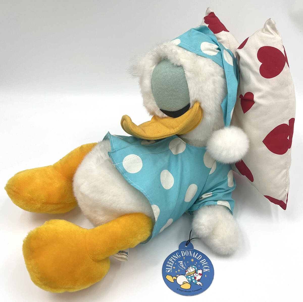 ★紙タグ付き 東京ディズニーランド ドナルドダック パジャマ おやすみ ぬいぐるみ 日本製 ハート 枕 レトロ ビンテージ 3j拍卖