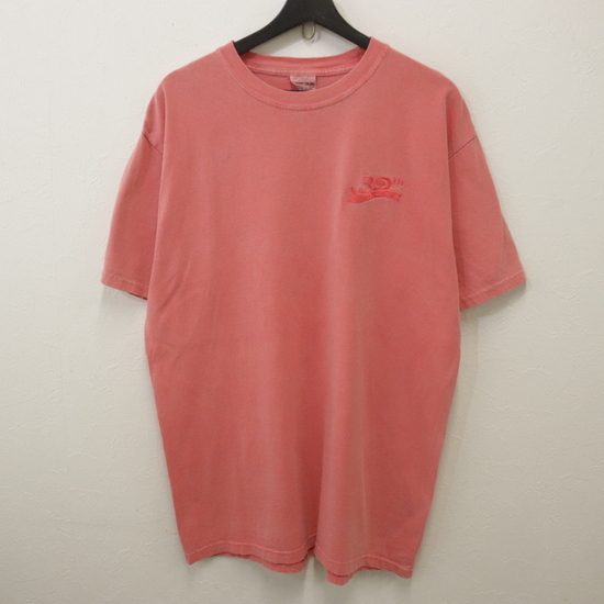 j249 2000年代製 COMFORTCOLORS 半袖Tシャツ■00s 表記Mサイズ ピンク アメカジ 刺繍 古着 古着卸 オールド 激安 希少 検 90s 70s 80s 60s拍卖