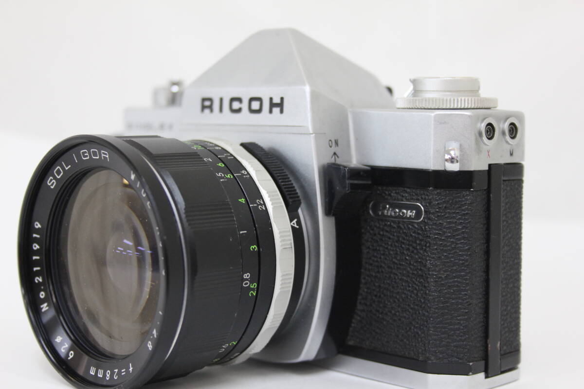 【返品保証】 リコー Ricoh Singlex TLS Soligor Wide-Auto 28mm F2.8 M42マウント ボディレンズセット M4907拍卖