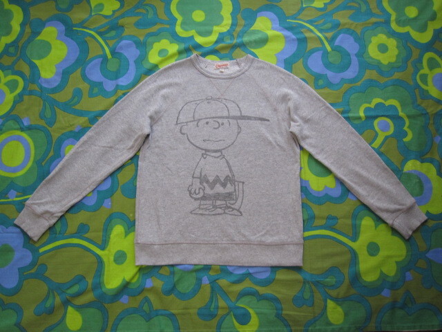 USA製 チャーリーブラウン スウェット RAY BEAMS レイビームス レディースS-M程度 グレー/ブラックプリント USEDキレイ スヌーピー 古着拍卖
