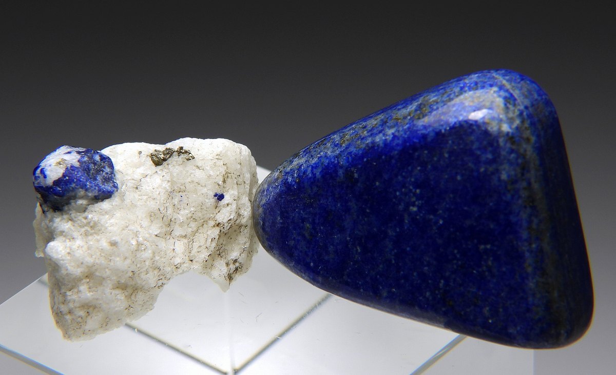 ☆☆ ラピスラズリ 母岩付き結晶とタンブルのセット <アフガニスタン> 211 ☆☆拍卖