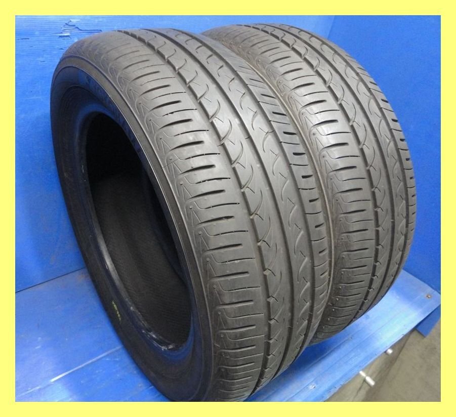 2020年製 8分山 2本セット 高級 ヨコハマ ★ ブルーアース 【195/55R16】 2本★QC0257 プリウス拍卖