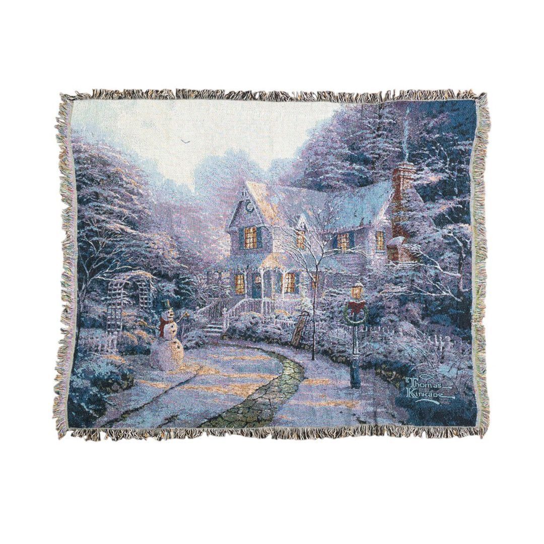 vintageラグ カーペット 雪山 別荘 風景 アート 1084拍卖