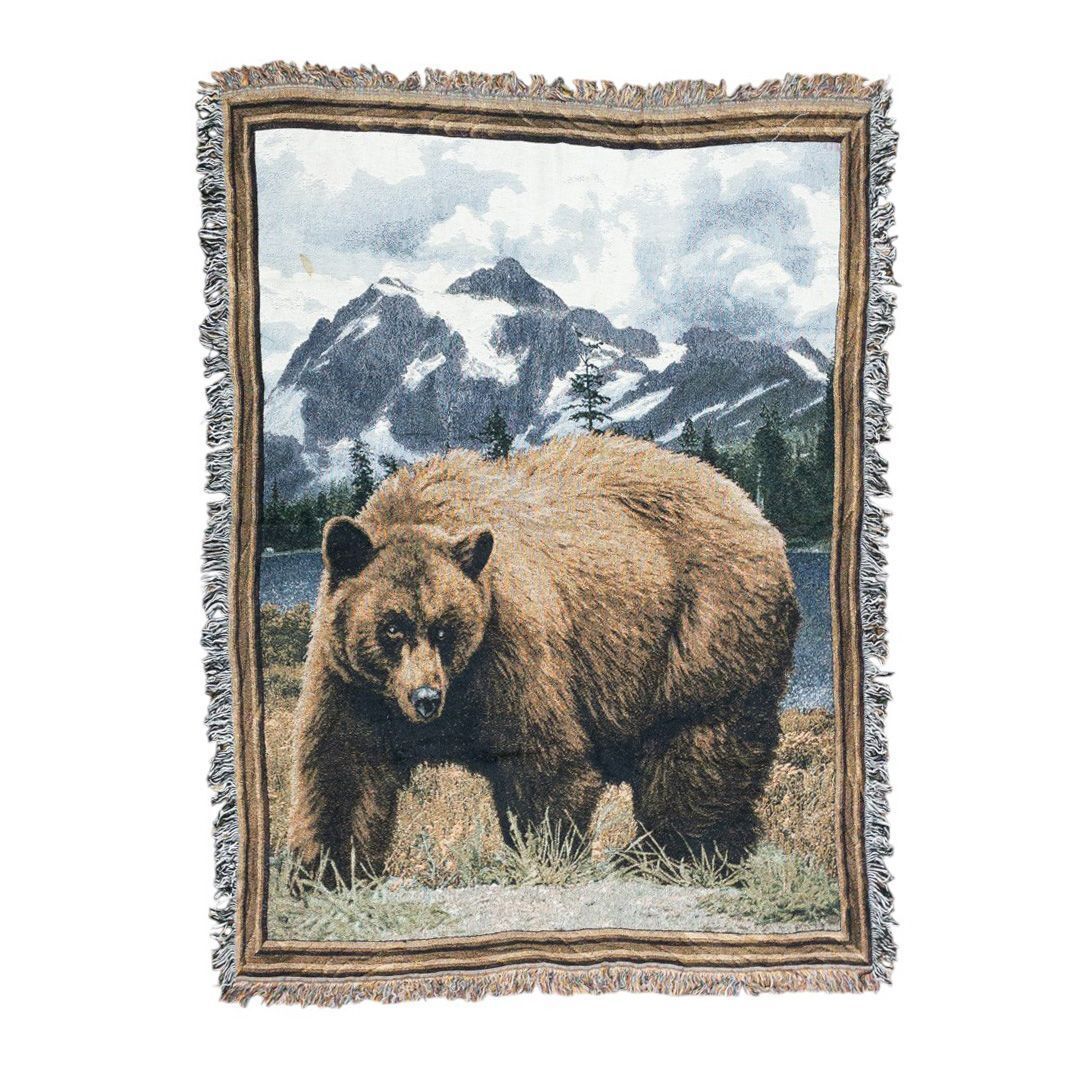 vintageラグ カーペット くま アニマル 野生 1028拍卖