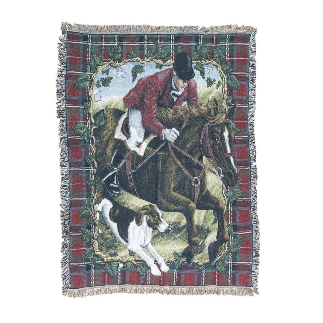 vintageラグ カーペット 競走馬 犬 アニマル 1041拍卖