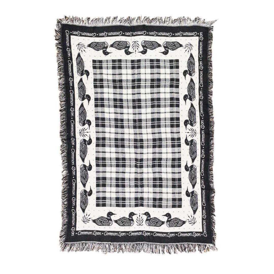 vintageラグ カーペット カモ チェック モノクロ 1044拍卖