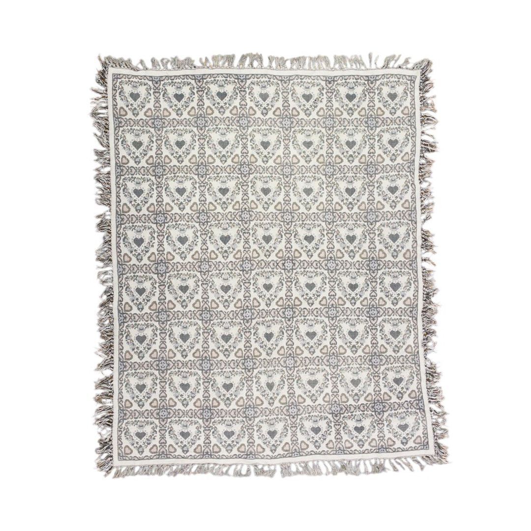 vintageラグ カーペット ハート フラワー 1113拍卖