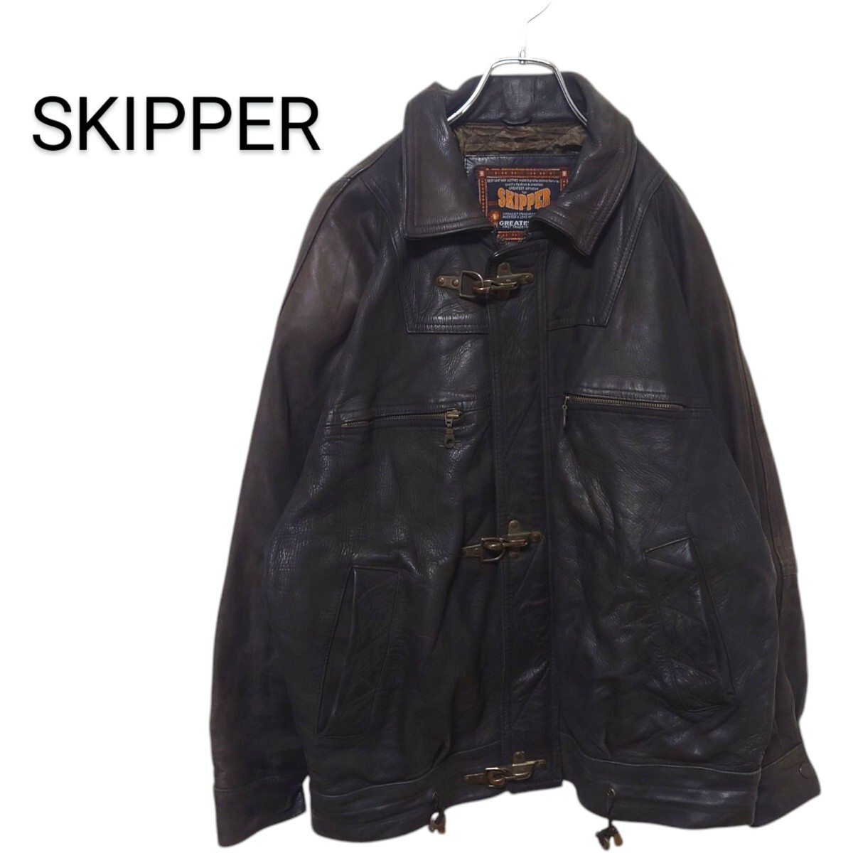 【SKIPPER】本革 カウレザー ファイアーマンジャケット A-3145拍卖