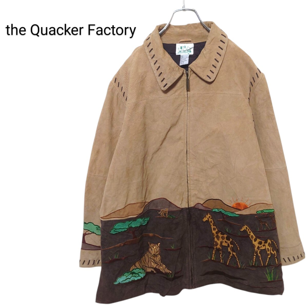 the Quacker Factory アニマル刺繍 レザージャケットA3150拍卖