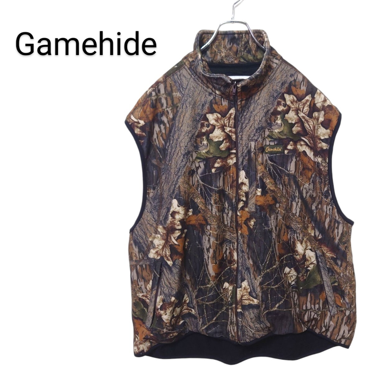 【Gamehide】防水 防風 裏地フリース リアルツリー ベストA-3174拍卖