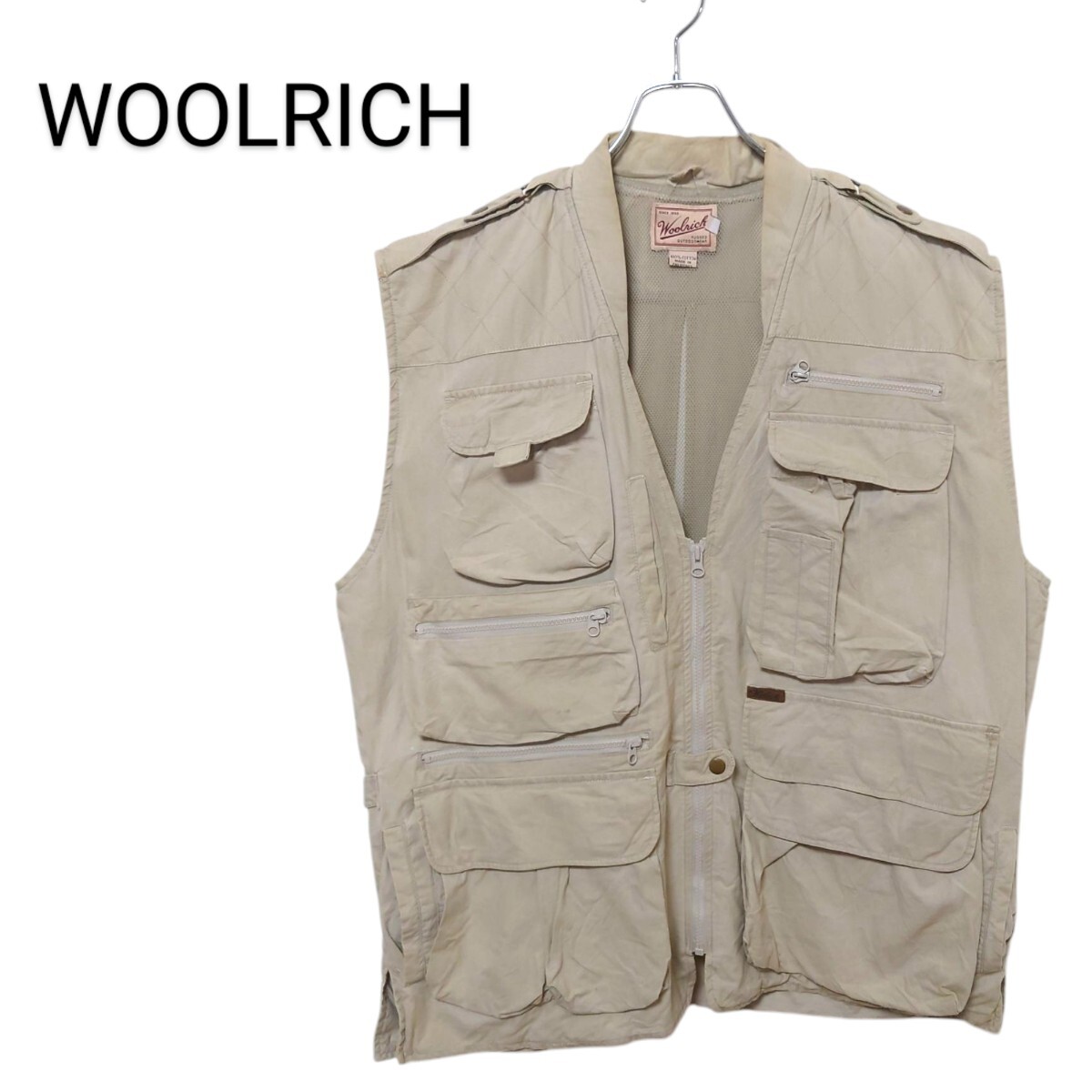 【WOOLRICH】90's マルチポケット サファリベスト A-3204拍卖