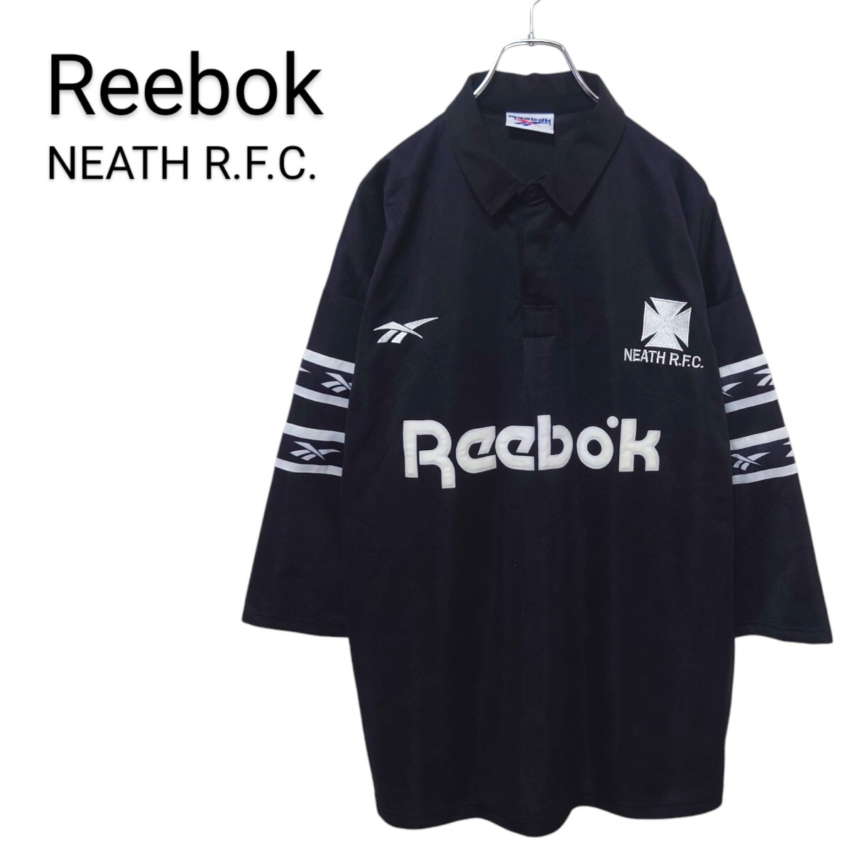 【Reebok】希少 90's Neath RFC公式ラガーシャツ A-3230拍卖